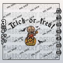 Horror Movies Machine Embroidery Files, Trick Or Treat Sam Halloween Embroidery files, Horror Characters Embroidery