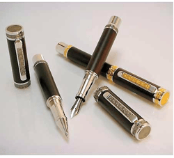 Emperor Rollerball Pen Kit - Chrome & Black Ti