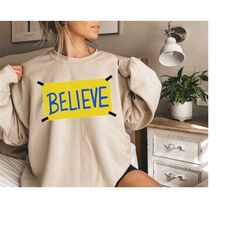 Unleash Your Potential, BELIEVE Sweatshirt - Elevate Your Motivation and Sporting Spirit with this Inspirational Sport H