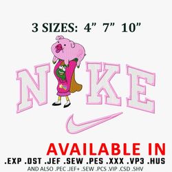 Swoosh x pig girl embroidery design, Nike design, Embroidered shirt, Brands design, Brands Embroidery, Digital download