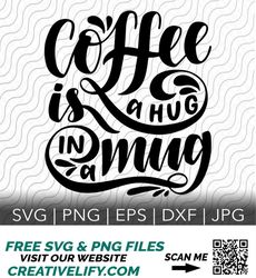 Hug in a mug, Cutting Template, svg, png, eps, dxf, jpg files for Cricut or Silhouette