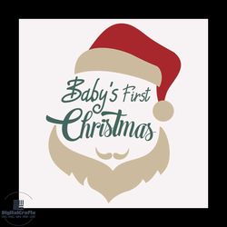 Babys First ChristmasSvg, Christmas Svg, Santa Svg, Baby svg, Santa Hat svg