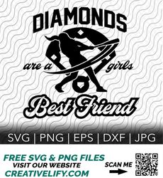 Diamonds Are A Girls Best Friend SVG, Softball SVG