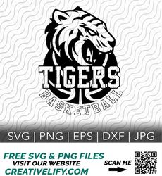 tigers basketball v2, lady tigers basketball v2, mascot, sport team logo, svg, png, eps, dxf, jpg files for cricut or si