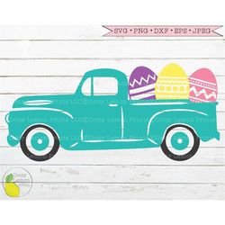 Easter SVG, Truck Easter Eggs svg  Farmhouse svg Country svg Spring svg Happy Easter svg Files for Cricut Downloads Silh