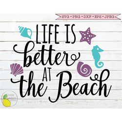 Summer svg, Beach svg, Mermaid svg Seashell Ocean Cruise Vacation Life is Better svg Surf svg files for Cricut Downloads