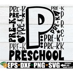 Preschool Word Art, Pre-K Teacher Shirt svg, Preschool Shirt svg, Pre-K Shirt svg, Pre-K Teacher Appreciation svg, First