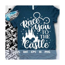 Mouse Marathon Svg, Race You to the Castle Svg, Magical Race Svg, Marathon Run Shirt Svg, Family Trip Svg, Eps, Dxf, Png
