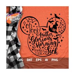 Glorious Morning Mouse SVG, Halloween Svg, Halloween Mouse Svg, Halloween Trip Svg, Mouse Ears Svg, Cut files Svg, Dxf,
