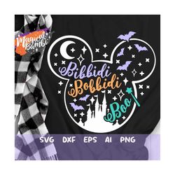 Boo SVG, Mouse Boo Svg, Magic Pumpkin Svg, Mouse Ears Svg, Halloween Trip Svg, Halloween Mouse Svg, Dxf, Eps, Png