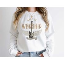 Worship Shirt Psalm 95 Faith Sweatshirt Country Music shirt Christian Trendy Christian Sweaters Bible Verse Sweatshirt C