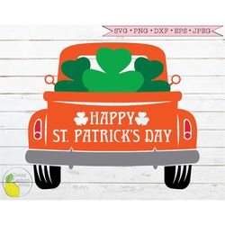 St Patricks Day svg, Truck Shamrock svg Farmhouse svg Country svg Lucky Irish svg Files for Cricut Downloads Silhouette
