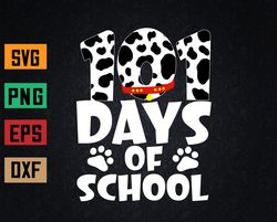 Happy 101 Days School Dog Lover Student or Teacher Boys, Kids Svg, Eps, Png, Dxf, Digital Download