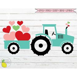 Valentine SVG, Tractor Heart Valentines Day svg  Farmhouse svg Country svg Love svg Files for Cricut Downloads Silhouett