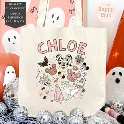 Not So Spooky Halloween Tote Bag, Trick or Treat Bag, Candy bag for kids, Custom Halloween Tote, Kids Trick or treat bag