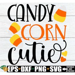 Candy Corn Cutie, Girls Halloween Shirt svg, Girls Halloween SVG, Candy Corn SVG, Halloween svg, Kids Halloween svg, Tri