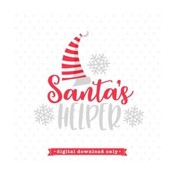Santa's Helper SVG, Christmas SVG file, Christmas shirt svg, Christmas Elf Iron on Transfer jpg file, SVG for Christmas,