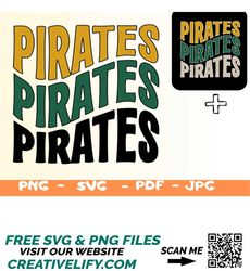 Pirates Stacked SVG,Game Day PNG,Football Season svg,Baseball Season svg,Pirates Mascot Svg,PiratesCheer svg,School Spir