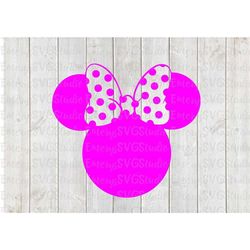 SVG DXF PNG File for Minnie Dotted Bow