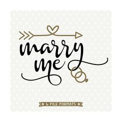Marry Me SVG, Engagement SVG vinyl craft file, Wedding Proposal digital cut file, Pop the Question svg file, Getting Eng