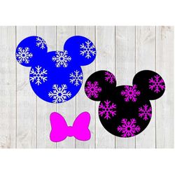 SVG DXF File for Mickey Snowflake
