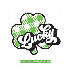 St Patricks Day svg | Lucky Shamrock SVG | Buffalo Plaid St Patricks Day png