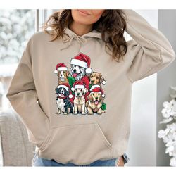 Cute Christmas Dogs t-shirt, Dog Owner Christmas Shirt, watercolor Dog Christmas t-shirt, Christmas Dog t-shirt, iPrinta