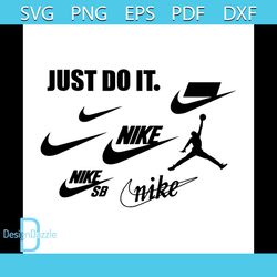 Just do it Nike Logo Bundle svg, logo svg, fashion logo svg, fashion svg, shirt logo svg, brand svg, famous brand svg, f