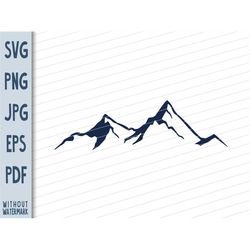 Range mountains SVG Cut Files png png PNG png, range nature mountains Cutting Files, vector clip-art mountains SVG Files