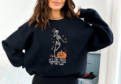 It's the Most Wonderful Time of The Year Halloween Shirt, Spooky Halloween T, Cool Halloween Party T, Skeleton Tee, Pump
