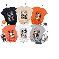 Vintage Disney Mickey and Friends Halloween Family Shirts, Mickey Skeleton Halloween Party Shirt, Halloween Family Match