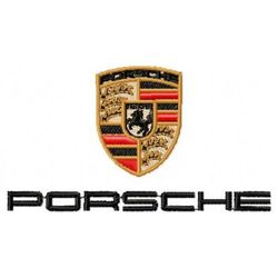 Porsche logo embroidery design, Car design, Embroidered shirt, Logo design, Cars Embroidery, Digital download
