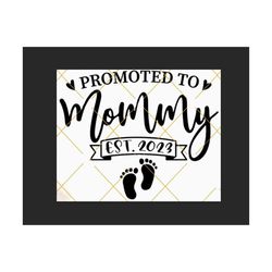 Promoted To Mommy Est 2023 Svg, New Mom SVG, Mothers Day Svg