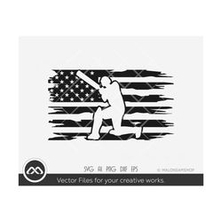 Cricket SVG Us flag - cricket svg, silhouette, sports svg, png, cut file , dxf, eps for lovers
