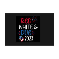 Red White And Due Pregnancy Announcement Svg
