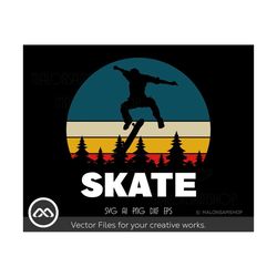 Retro Skateboard SVG Skater - skateboarding svg, kateboard svg, skater svg, skateboarder svg, skateboard clipart, skatin