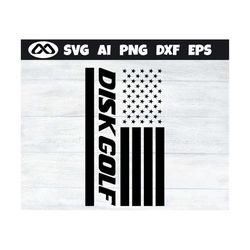 Disc Golf SVG American Flag - disc golf svg, disc golf, golf svg, disc golf cricut, frisbee svg, dxf, png