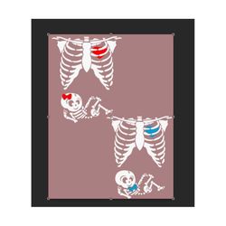 2 file Baby Girl/ Boy Skeleton Cute Halloween  svg Digital Download