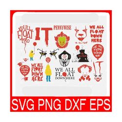 BUNDLE ver 1 - file Penny-wise Cl-own SVG, Penn-ywise Art, It Mo-vie SVG