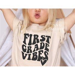 First Grade Vibes SVG PNG PDF, Hello First Grade Svg, Teacher Svg, First Day of School Svg, Hello School Svg, Game On Fi