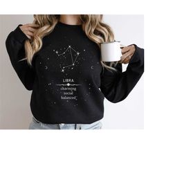 Libra Sweatshirt Libra T Shirt Constellation Shirt Horoscope Shirt Astrology Tee Libra Shirt Libra Gift for Her Zodiac B