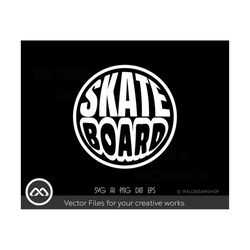 Cool Skateboard SVG Logo - skateboarding svg, kateboard svg, skater svg, skateboarder svg, dxf, png