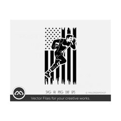 Cool Rugby SVG American Flag - rugby svg, football svg, rugby player svg, american footballn lovers