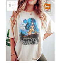 Vintage Disney Star Wars Shirt, Retro Star Wars Comfort Colors Shirt, Star Wars A New Hope Faded, Disneyworld Shirts, Di