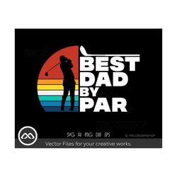 Golfer SVG Best Dad by Par - golf svg, golfing svg, golfer svg, golf clipart, golf ball svg, golf cut file