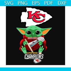 Baby Yoda Super Bowl Champions 2021 Kansas City Chiefs Svg, Sport Svg, Super Bowl 2021 Svg, Kansas City Chiefs Svg, Baby