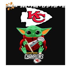 Baby Yoda Super Bowl Champions 2021 Kansas City Chiefs Svg, Sport Svg, Super Bowl 2021 Svg, Kansas City Chiefs Svg, Baby