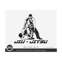 Jiu jitsu SVG Logo Silhouette 1 - jiu jitsu svg, karate svg, martial arts svg, jiujitsu svg, dxf, png