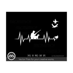 Duck Hunting SVG Heartbeat - duck hunting svg, hunting svg, hunting cut file for lovers