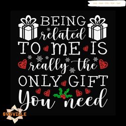 Being Related To Me Is Really Gift You Need Svg, Christmas Svg, Gift Svg
